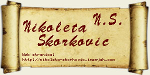 Nikoleta Skorković vizit kartica